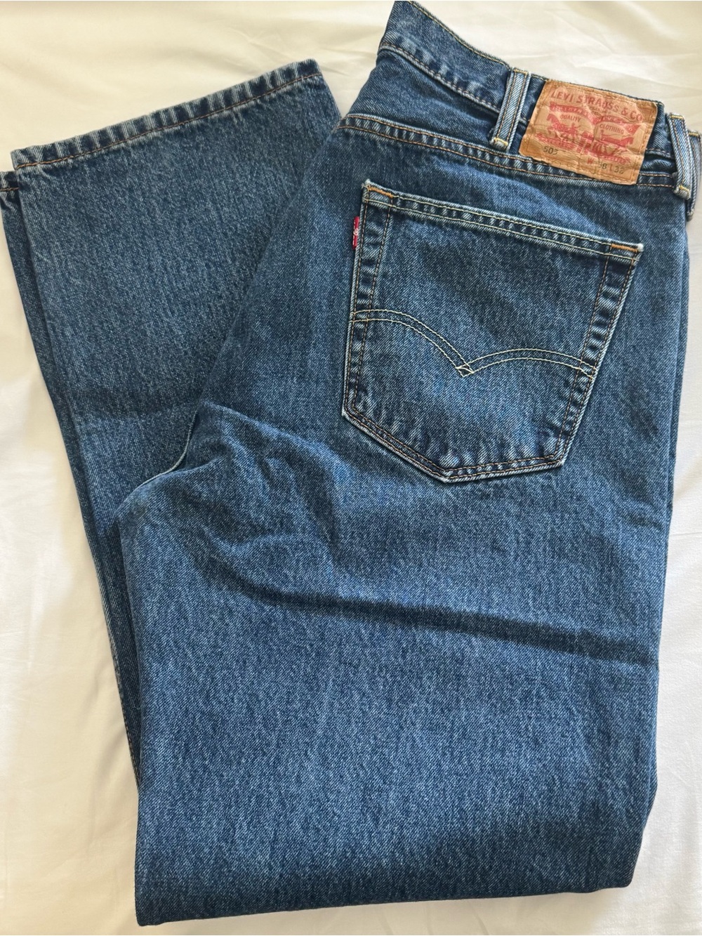 Levi's 505 Men's Blue Denim Jeans - Classic Straight Fit